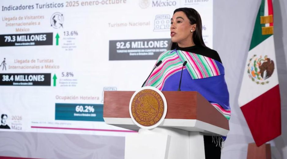 La secretaria de Turismo señaló que esto ha permitido alcanzar cifras históricas en número de visitantes y derrama económica. SUN / PRESIDENCIA