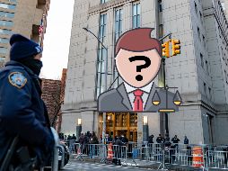 Integrantes de la policía custodian el tribunal federal del sur de Nueva York donde se presentará el presidente de Venezuela, Nicolás Maduro, este lunes. EFE/ Angel Colmenares