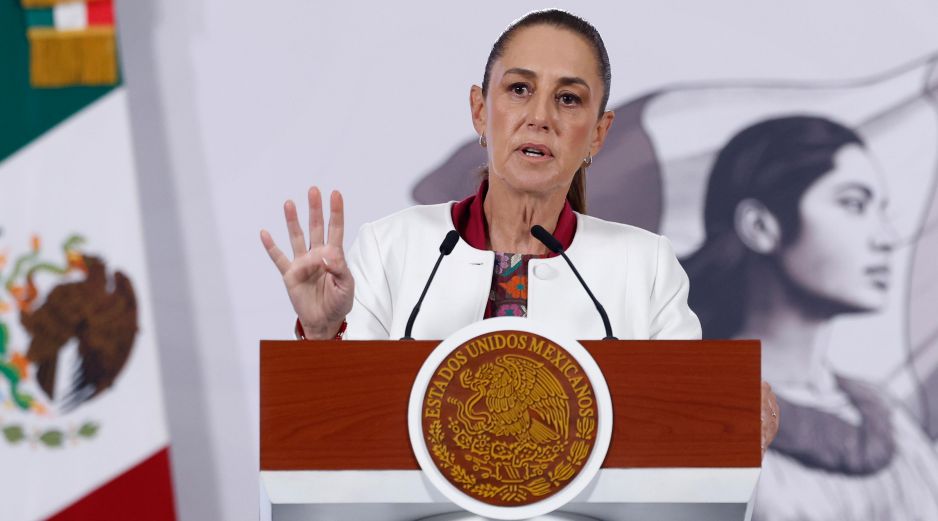 Sheinbaum recordó que Trump ha insistido en que el Ejército de Estados Unidos pueda ingresar a México, pero ella lo ha rechazado. EFE/S. Gutiérrez