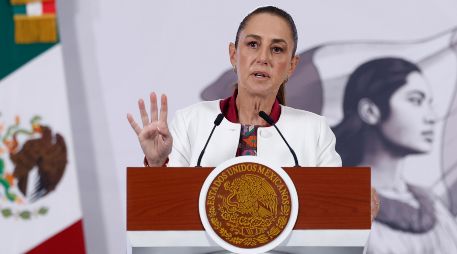 Sheinbaum recordó que Trump ha insistido en que el Ejército de Estados Unidos pueda ingresar a México, pero ella lo ha rechazado. EFE/S. Gutiérrez