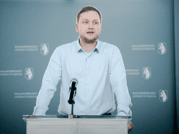 Jens-Frederik Nielsen, primer misitro de Groenlandia, habla sobre las tensiones del país con Estados Unidos. EFE / EPA / OSCAR SCOTT CARL DENMARK OUT