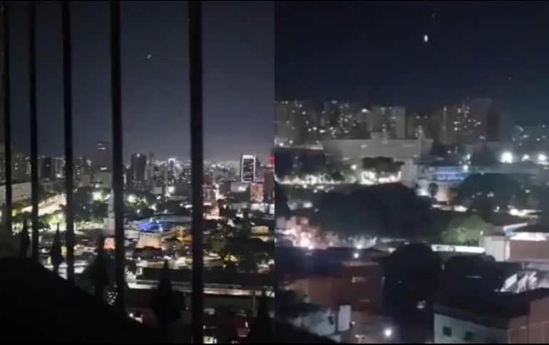 En redes sociales circularon videos en los que se escuchan disparos cerca del palacio presidencial de Miraflores. ESPECIAL.