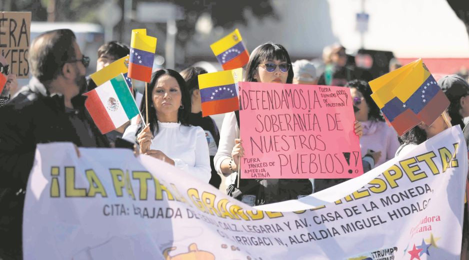 En México se han dado diversas manifestaciones contra las acciones militares de EU en Venezuela. EL UNIVERSAL
