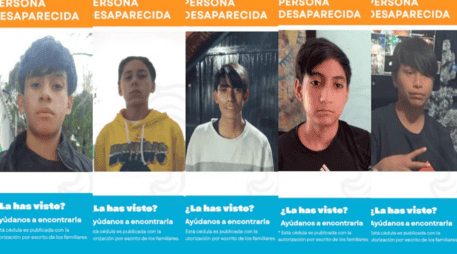 Según las fichas de búsqueda, Andy y Luis Fernando fueron vistos por última vez el día 3 de enero, mientras que Alexander, Aarón Maximiliano y Cristopher Abraham desaparecieron el 4 de enero. CORTESÍA