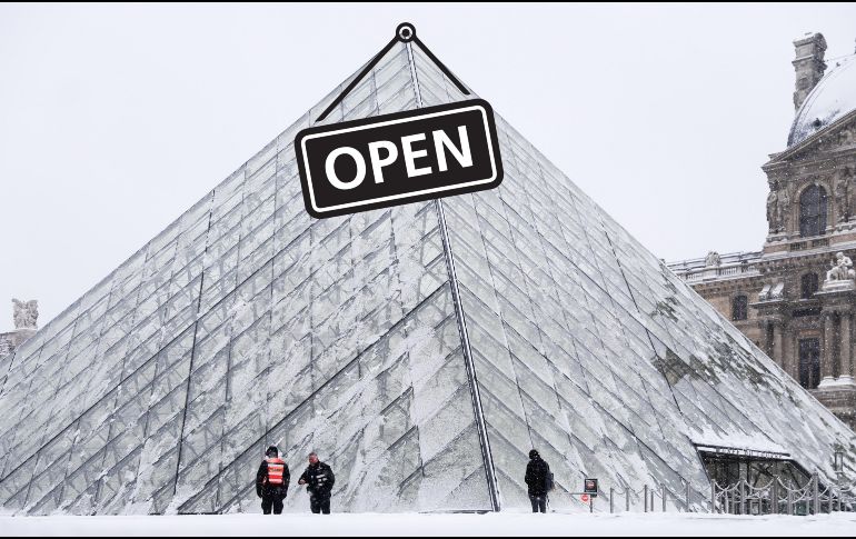 Pese a las condiciones climáticas, el Louvre volvió a abrir sus puertas el día de hoy. EFE / EPA / Teresa Suarez