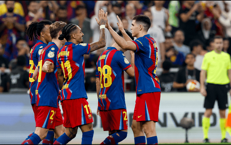 El Barcelona goleó 5-0 al Athletic de Bilbao en la Semifinal de la Supercopa de España. EFE/ K. Forsterling.