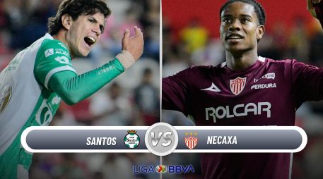 Santos Laguna recibe a Necaxa en el TSM en su presentación en el Clausura 2026. ESPECIAL / IMAGO7 y CANVA