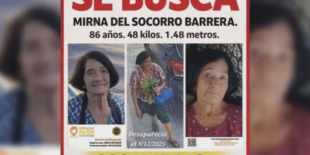 Contin&uacute;a b&uacute;squeda de maestra Mirna Barrera en Yucat&aacute;n