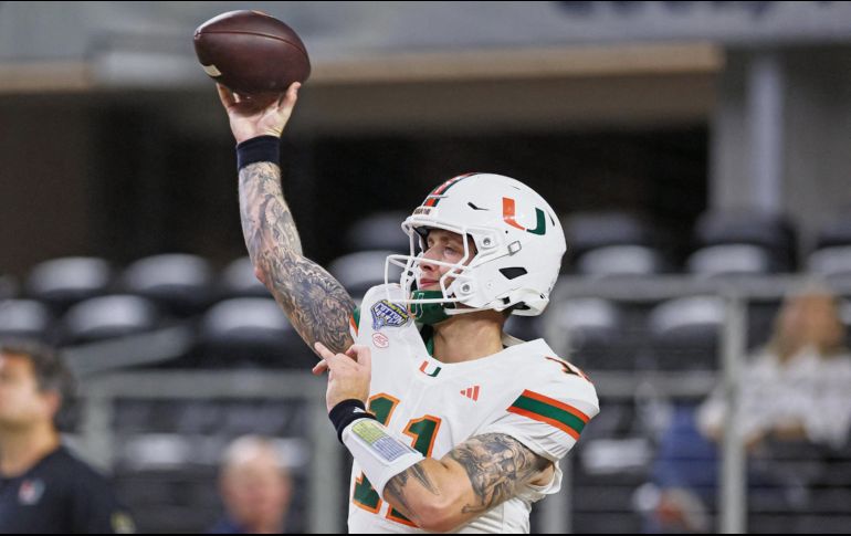 Carson Beck lideró a su equipo a la victoria. AFP