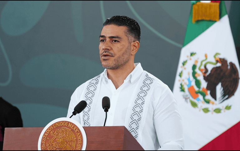 Harfuch declaró que el Gobierno de México, encabezado por Claudia Sheinbaum , ha otorgado importantes elementos de prueba que robustecen la carpeta de investigación contra el exfuncionario. EFE / D. Guzmán