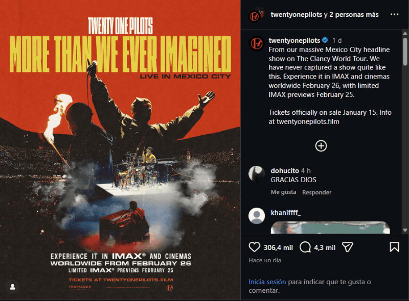 ESPECIAL/IG/@twenty one pilots ESPECIAL/IG/@twenty one pilots