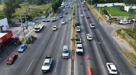 La Policía Vial informó que con el contraflujo en López Mateos, los tiempos de traslados se redujeron hasta 25 minutos. ESPECIAL