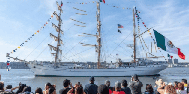 Buque escuela Cuauht&eacute;moc regresa a Oaxaca tras choque en Brooklyn