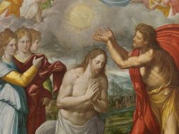 «Éste es mi Hijo muy amado, en quien tengo mis complacencias». WIKIPEDIA«El Bautismo de Cristo», de Juan Navarrete