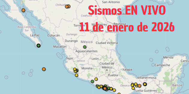 Temblores EN VIVO: Sismos en M&eacute;xico HOY 11 de enero de 2026