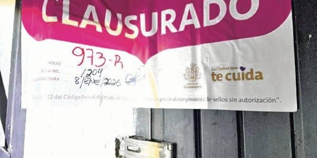 Guadalajara: Clausuran dos bares tapat&iacute;os por exceso de ruido