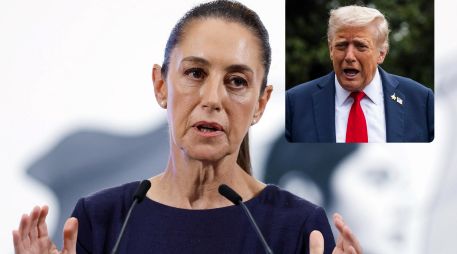 Claudia Sheinbaum y Donald Trump, en una combinación con imágenes de archivo. ESPECIAL / EFE