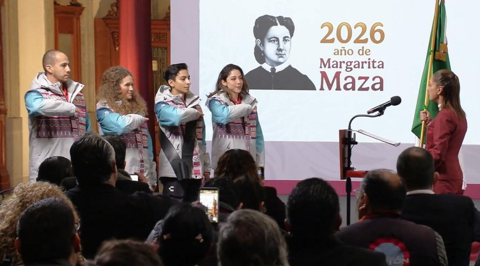 Claudia Sheinbaum subrayó el esfuerzo y la disciplina de los deportistas que lograron abrir camino en escenarios poco habituales para la tradición deportiva nacional. ESPECIAL / Gobierno de México