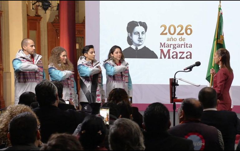 Claudia Sheinbaum subrayó el esfuerzo y la disciplina de los deportistas que lograron abrir camino en escenarios poco habituales para la tradición deportiva nacional. ESPECIAL / Gobierno de México