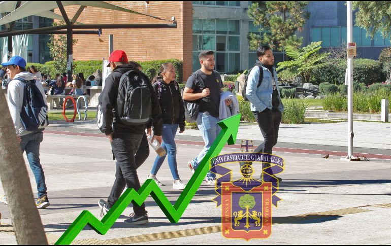 Las cifras revelaron que la Universidad de Guadalajara superó el promedio nacional en cuanto a la admisión de alumnas y alumnos que ingresan al nivel de educación superior. EL INFORMADOR / ARCHIVO