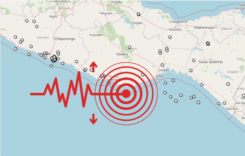 &nbsp;Sismo en Oaxaca. ESPECIAL / SSN