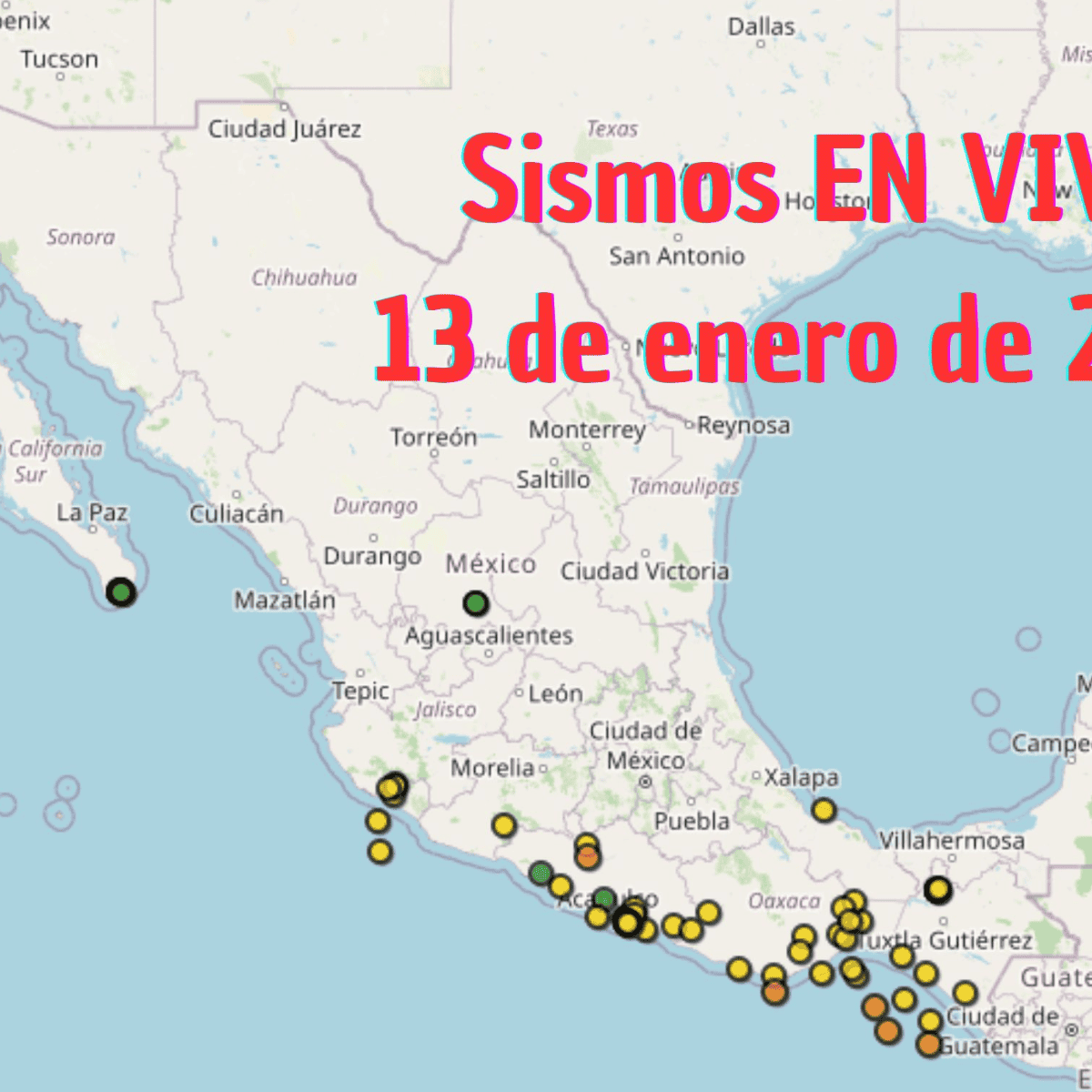 Temblor en México hoy 13 de enero de 2026: sismos en Chiapas y Guerrero sin daños reportados