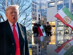 Donald Trump se manifiesta a favor de las protestas en Irán. ESPECIAL, EFE / S. Thew y EFE / M. Basualdo