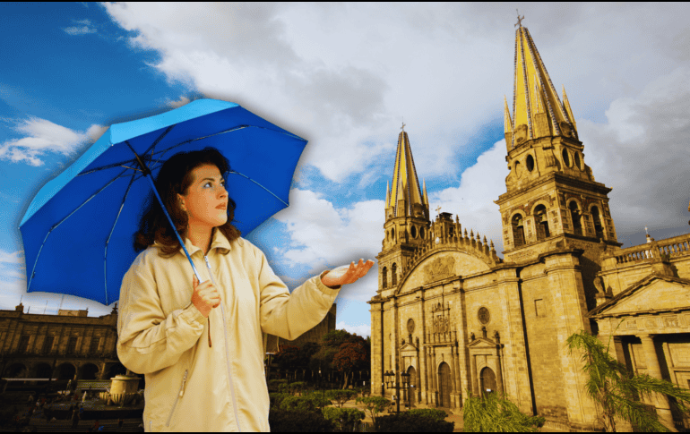 Jalisco, con cielo mayormente cubierto a nublado, no se descartan algunas lluvias dispersas en zonas montañosas del estado. ESPECIAL / CANVA