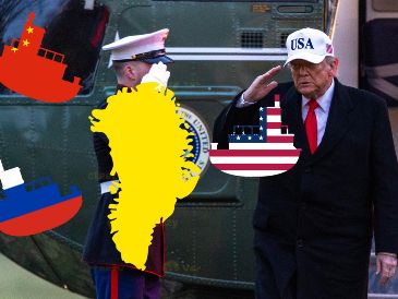 Las declaraciones de Trump se dan instantes previos a la reunión entre autoridades de Groenlandia y EU.  EFE / EPA / SHAWN THEW / POOL