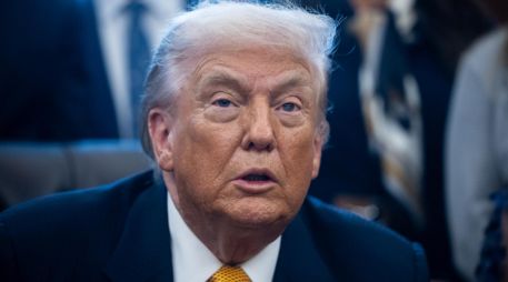 El mandatario defendió los impuestos aduaneros implementados en el primer año desde su regreso al poder. EFE/Francis Chung