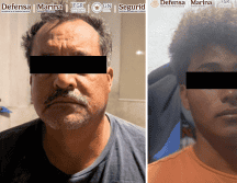 Los detenidos fueron identificados como Víctor Manuel 'N', de 59 años, conocido como 'el Profe' y Leonardo 'N', de 20 años, ambos señalados como integrantes de 'Los Rusos'. ESPECIAL/X/ @GabSeguridadMX