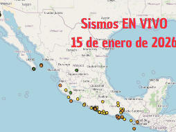 Sismos en México | EN VIVO | 15 de enero de 2026. ESPECIAL / SSN
