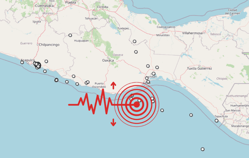 &nbsp;Sismo en Oaxaca. ESPECIAL / SSN