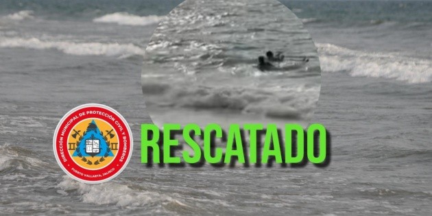 Puerto Vallarta: Rescatan a ba&ntilde;ista en Playa Camarones (VIDEO)