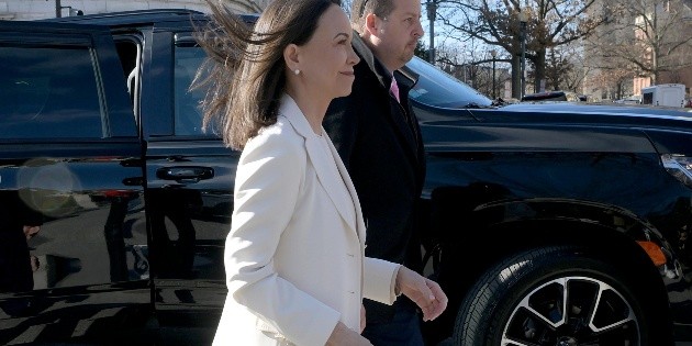Mar&iacute;a Corina Machado llega a la Casa Blanca para reunirse con Trump