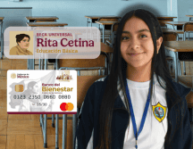 El depósito que corresponde al pago triple a beneficiarios de la Beca Rita Cetina será de, por lo menos, 5 mil 700 pesos. ESPECIAL/Canva/Gobierno de México