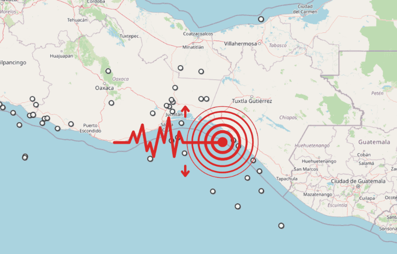&nbsp;Sismo en Chiapas. ESPECIAL / SSN