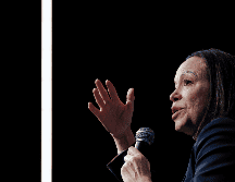 Machado no quiso dar detalles a la prensa sobre la conversación que mantuvo con Trump este pasado jueves en la Casa Blanca. EFE/EPA/W. Oliver