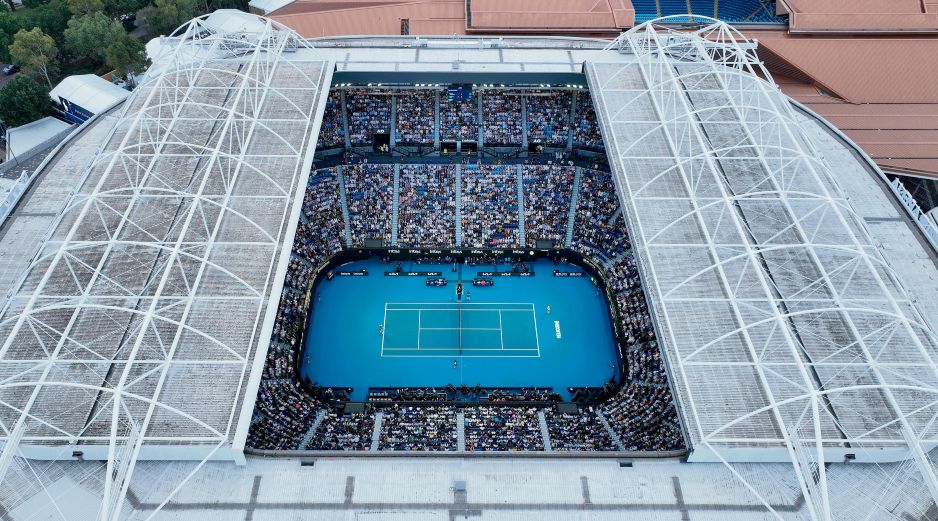 La Rod Laver Arena está lista para vivir acción sin freno con los duelos que protagonizarán los mejores del mundo. AFP