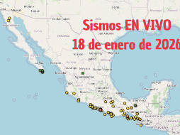 Sismos en México | EN VIVO | 18 de enero de 2026. ESPECIAL / SSN
