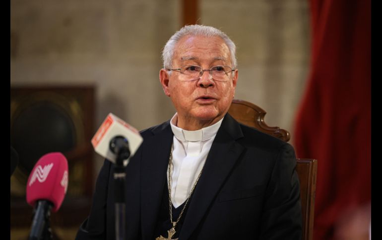 Robles Ortega explicó que en el conclave con el Papa se abordaron los temas de la sinodalidad y la evangelización. EL INFORMADOR / J. Acosta