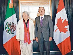 Mary Simon, gobernadora general de Canadá, y Juan Ramón de la Fuente, canciller. EL UNIVERSAL