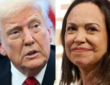 Donald Trump se reunió la semana pasada en la Casa Blanca con María Corina Machado, quien le obsequió la medalla de su Premio Nobel de la Paz. AFP / ARCHIVO