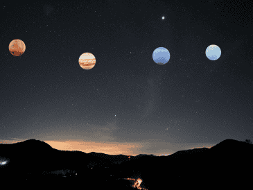 Para tener una mejor apreciación de la alineación plantearía es recomendable estar en en una zona donde no haya obstrucciones a la vista como edificios o montañas. CANVA