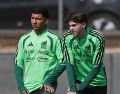 Jugadores mexicanos durante el entrenamiento previo al duelo ante los panameños.ESPECIAL