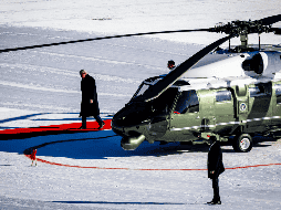 La expectación por escuchar a Trump en Davos es tal que el acceso al auditorio principal está completamente abarrotado. EFE/EPA/MICHAEL BUHOLZER