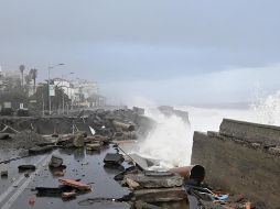 Áreas afectadas por el temporal en la línea de costa de Santa Teresa di Riva, Sicilia, Italia. EFE/CARMELO IMBESI