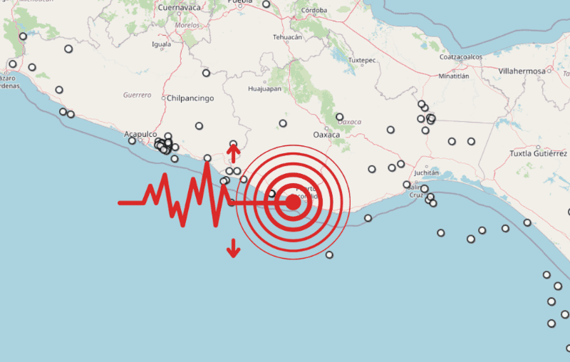 &nbsp;Sismo en Oaxaca. ESPECIAL / SSN
