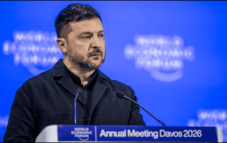 Volodímir Zelenski, en el foro Económico de Davos. EFE / G. Ehrenzeller
