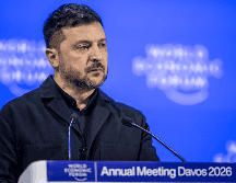 Volodímir Zelenski, en el foro Económico de Davos. EFE / G. Ehrenzeller